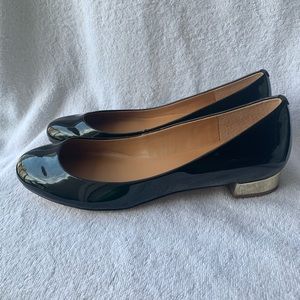 NWOT J Crew Black Patent Leather Flats •size 8